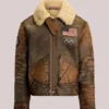 2026 Winter Olympics Polo Ralph Lauren Team USA Brown Leather Flight Jacket