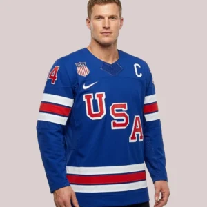 Auston Matthews Nike US Hockey 2026 Home Royal Blue Jersey