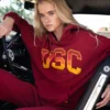 Pullover Aviator Nation University of Southern California Red Fleece Hoodie