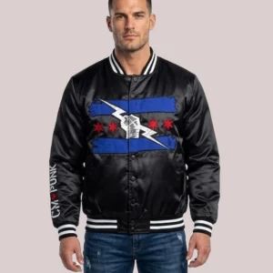 Shop CM Punk Black Bomber Jacket