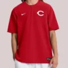 Cincinnati Reds Nike Authentic Collection Dri-FIT Quarter-Zip Red Windshirt