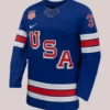 2026 Team USA Connor Hellebuyck Royal Blue Jersey