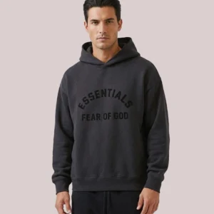 Pacsun Essentials Jet Black Oversized Hoodie