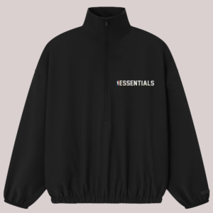 Fear of God Essentials x NBA Unisex Half-Zip Track Jacket - Black