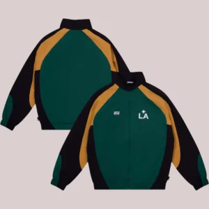 Unisex Breathe Futbol LA Galaxy Live Roadman Zip-up Green Track Jacket