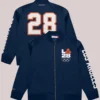 Mitchell & Ness Navy LA28 x NBA All-Star Game Satin Bomber Full-Zip Jacket