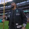 Seattle Mariners Leonard Williams New Era x Alpha Industries Opening Day Bomber Navy Jacket