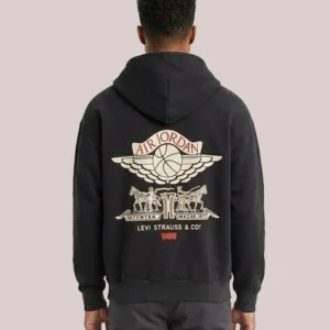 Levi’s x Jordan Full-Zip Black Hoodie