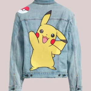 Unisex Levis x Pokémon Vintage Blue Denim Trucker Jacket