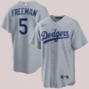 Los Angeles Dodgers Freddie Freeman Nike Gray Road Replica Jersey