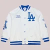 Mitchell & Ness Los Angeles Dodgers Cooperstown Collection Arctic Lightweight Satin Full-Snap White Jacket