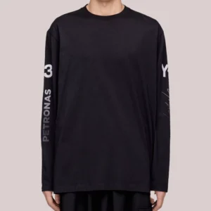 Mercedes Y-3 Chaos Logo Long Sleeve Black Shirt
