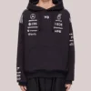 Mercedes Y-3 Team Black Fleece Hoodie