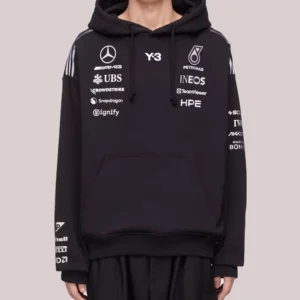 Mercedes Y-3 Team Black Fleece Hoodie