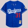 Mike Piazza Los Angeles Dodgers Mesh Batting Practice Royal Blue Jersey