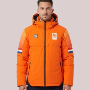 2026 Winter Olympics Opening Ceremony Team Netherlands Orange Hooded Jacket