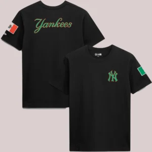 Buy New Era New York Yankees Mexico Country Flag Black T-Shirt