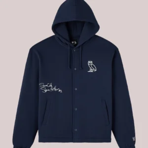 OVO x WWE Stone Cold Steve Austin Fleece Hoodie Navy