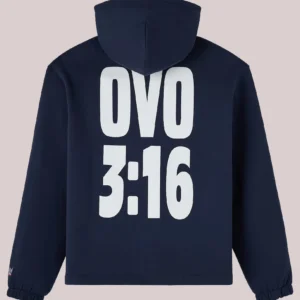 OVO x WWE Stone Cold Steve Austin 3 16 Fleece Hoodie Navy