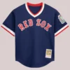Boston Red Sox Pedro Martinez Mitchell & Ness Authentic Batting Practice Navy Jersey