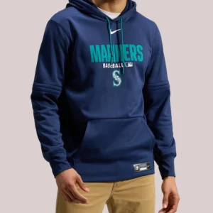 Seattle Mariners Nike Authentic Collection Therma-FIT Hoodie Navy