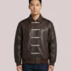 Adidas Chinese New Year Leather Jacket Brown