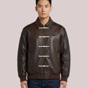 Adidas Chinese New Year Leather Jacket Brown
