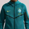 Brazil National Team Nike Tech Fleece Windrunner Green Jacket Hoodie