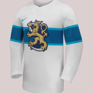 Team Finland Hockey Nike 2026 Away White Jersey
