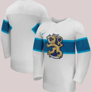 Team Finland Hockey Nike 2026 Away Jersey White