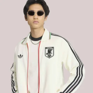 Japan National Team adidas 2026 Away Full-Zip Anthem White Jacket