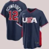 USA Baseball Kyle Schwarber Nike Navy Blue Jersey