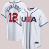 Kyle Schwarber White Team USA Baseball Jersey