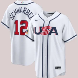 Kyle Schwarber White Team USA Baseball Jersey