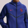 USMNT Nike 2026 Tech Fleece Windrunner Raglan Zip-up Hoodie Royal Blue