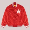 Tyler The Creator The Glass Tappers x Golf Wang Red Satin Bomber Jacket