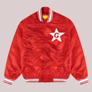 Tyler The Creator The Glass Tappers x Golf Wang Red Satin Bomber Jacket