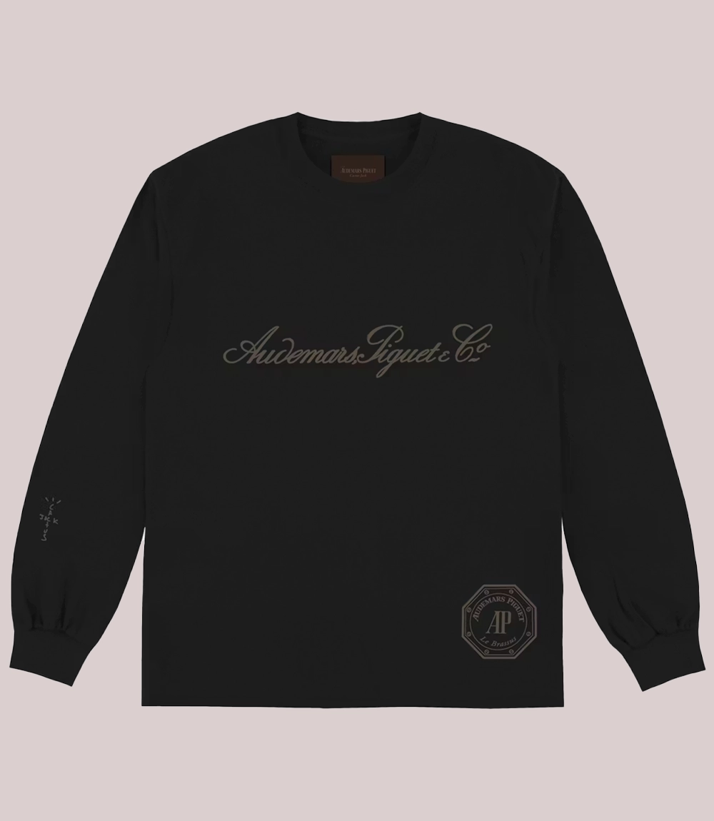 Travis Scott CJ x Audemars Piguet Le Brassus Long Sleeve Black Pullover Shirt
