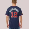 Team USA Baseball Kyle Schwarber Navy Blue Jersey