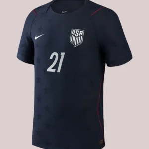 USMNT 2026 Timothy Weah Match Away Nike Dri-FIT ADV Soccer Navy Blue Jersey