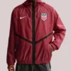 Team USA Nike Dri-FIT Soccer Full-Zip Red Anthem Hooded Jacket