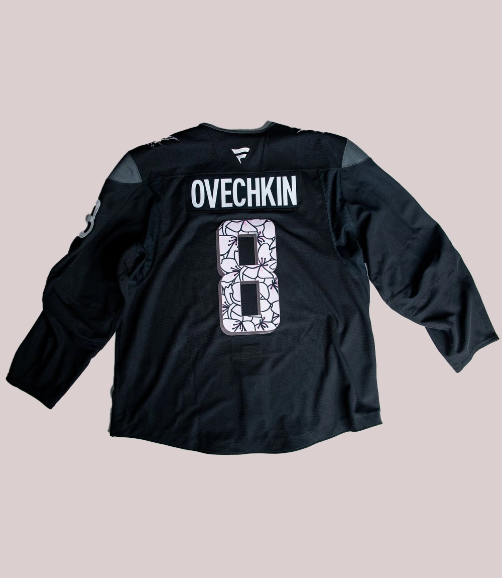 Capitals Cherry Blossom Black Jersey