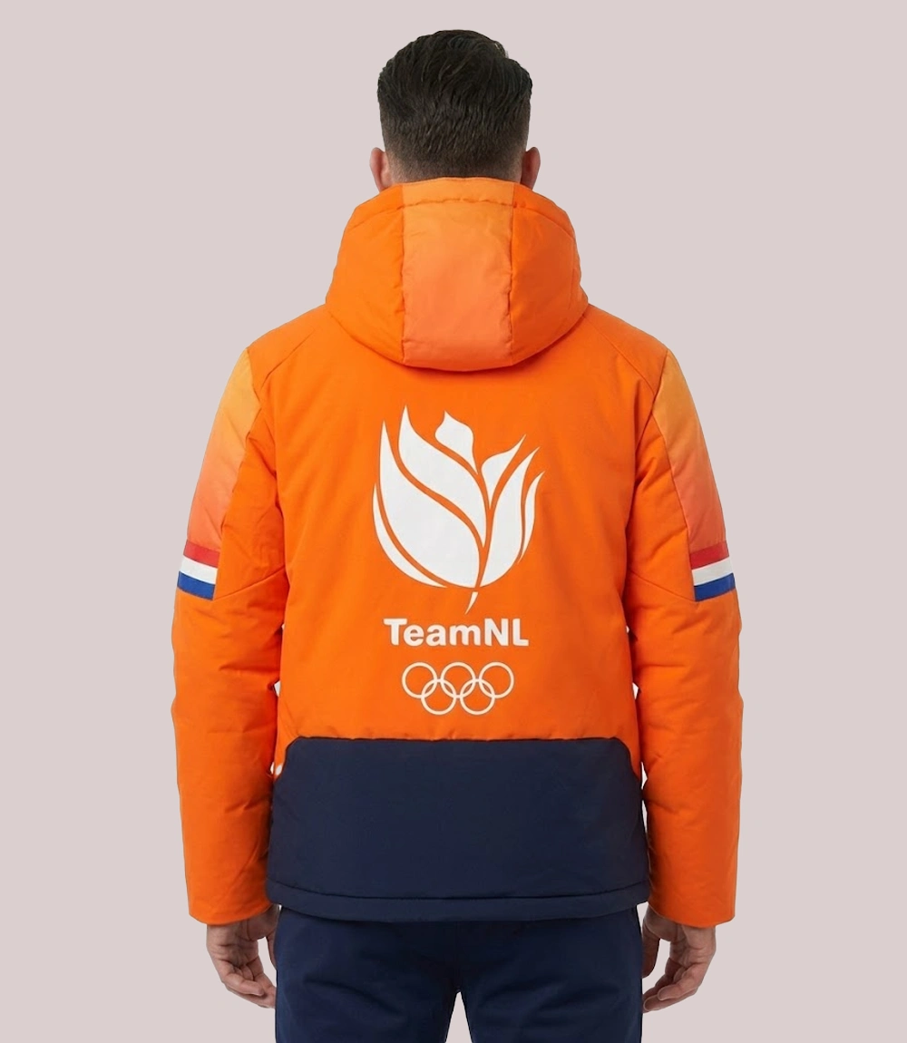 Milano Cortina 2026 Winter Olympics Opening Ceremony Team Netherlands Orange Hooded Jacket