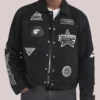 Wrangler x Avirex Black Suede Leather Trucker Jacket For Sale