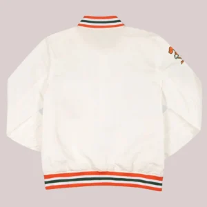 Miami Hurricanes Whiteout Bomber Jacket