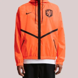 2026 Netherlands National Team Nike Anthem Dri-FIT Full-Zip Hooded Jacket Orange