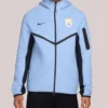 Uruguay National Team Nike 2026 Tech Fleece Windrunner Raglan Full-Zip Hoodie Jacket - Light Blue