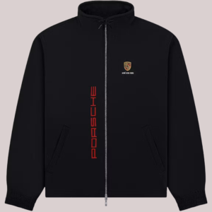 Unisex Aime Leon Dore x Porsche Nylon Black Zip-up Track Jacket