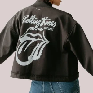 The Rolling Stones Black Varsity Jacket