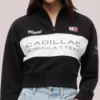 Tommy Hilfiger x Cadillac F1 Team Miami Quarter-Zip Black Sweatshirt